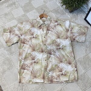 COOKE STREET Honolulu Medium Tropical Palm Print Short Sleeve Shirt